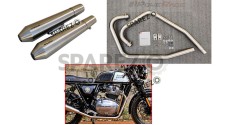 Royal Enfield GT and Interceptor 650cc SS LH-RH Exhaust Header Pipe with Silencer Matt Finish